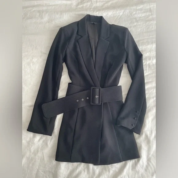 NBD Your Time Is Up Blazer Dress in Black - Picture 3 of 5